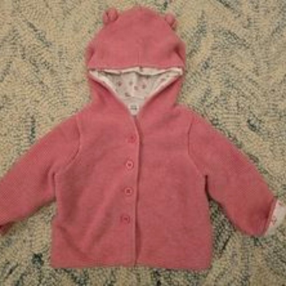 Pink GAP hooded sweater - 18 months
